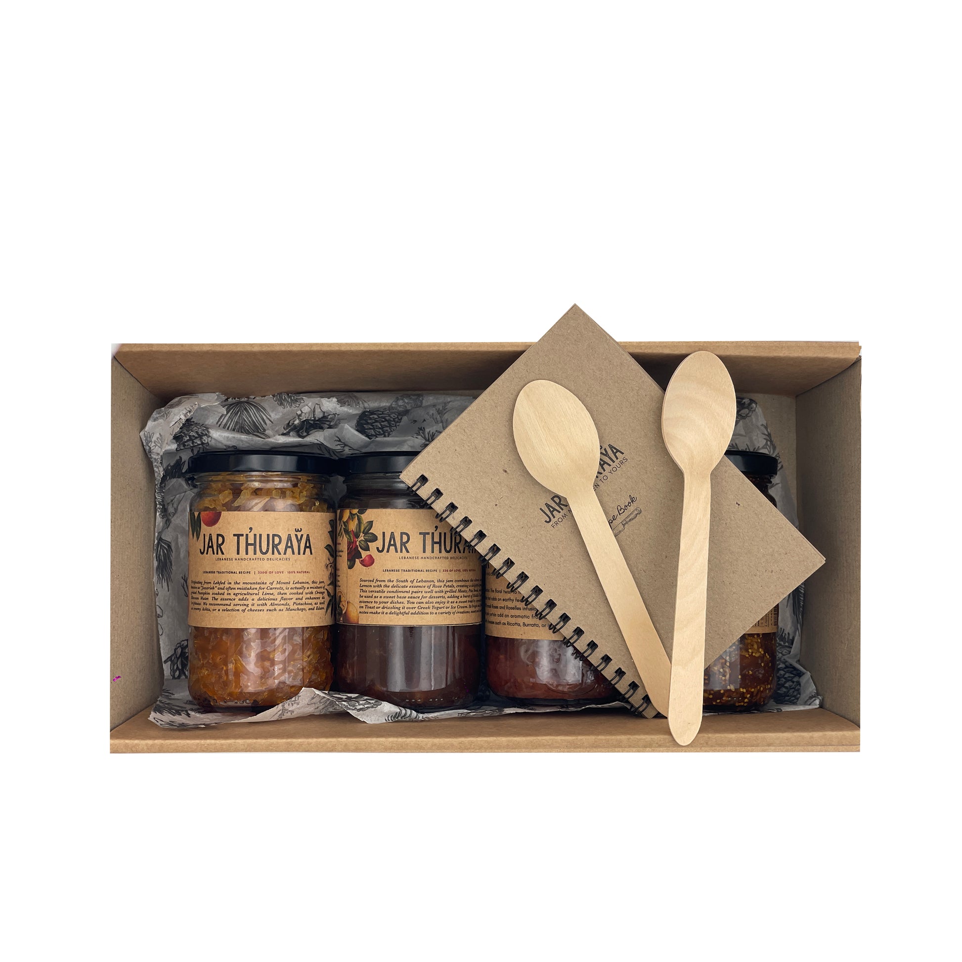 gift box with jars and accessories - spoon