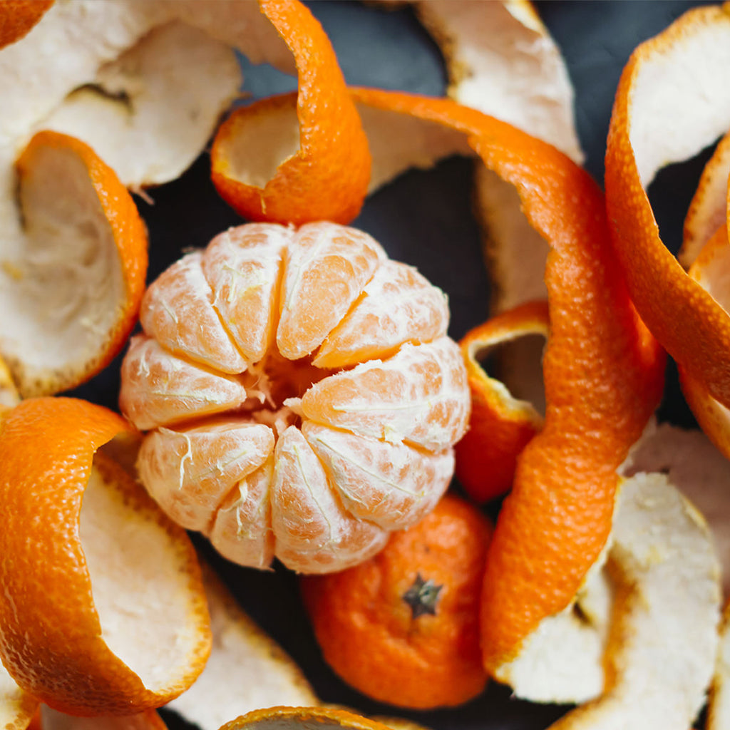 mandarins peeled looking fresh 